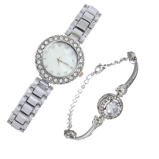 Women's Casual Diamond QuartzWatch Steel Watch Ladies