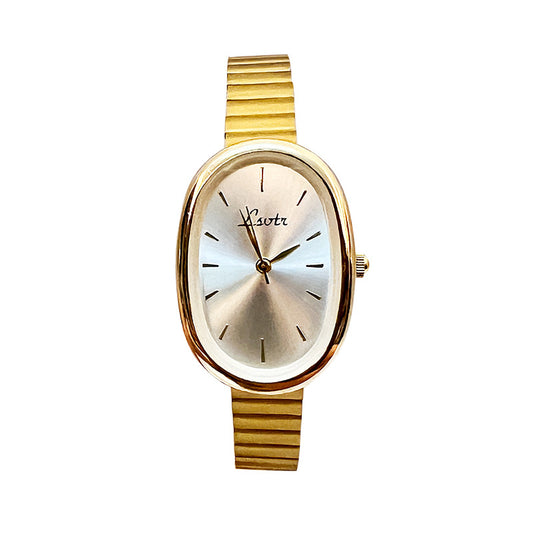 Quartz Steel Belt New Golden Mid-ancient Niche Advanced Fashion Best-seller Watch